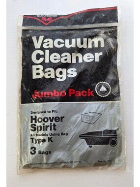 Vintage Hoover Type K Spirit Canister Vacuum Bags - 3 Pack